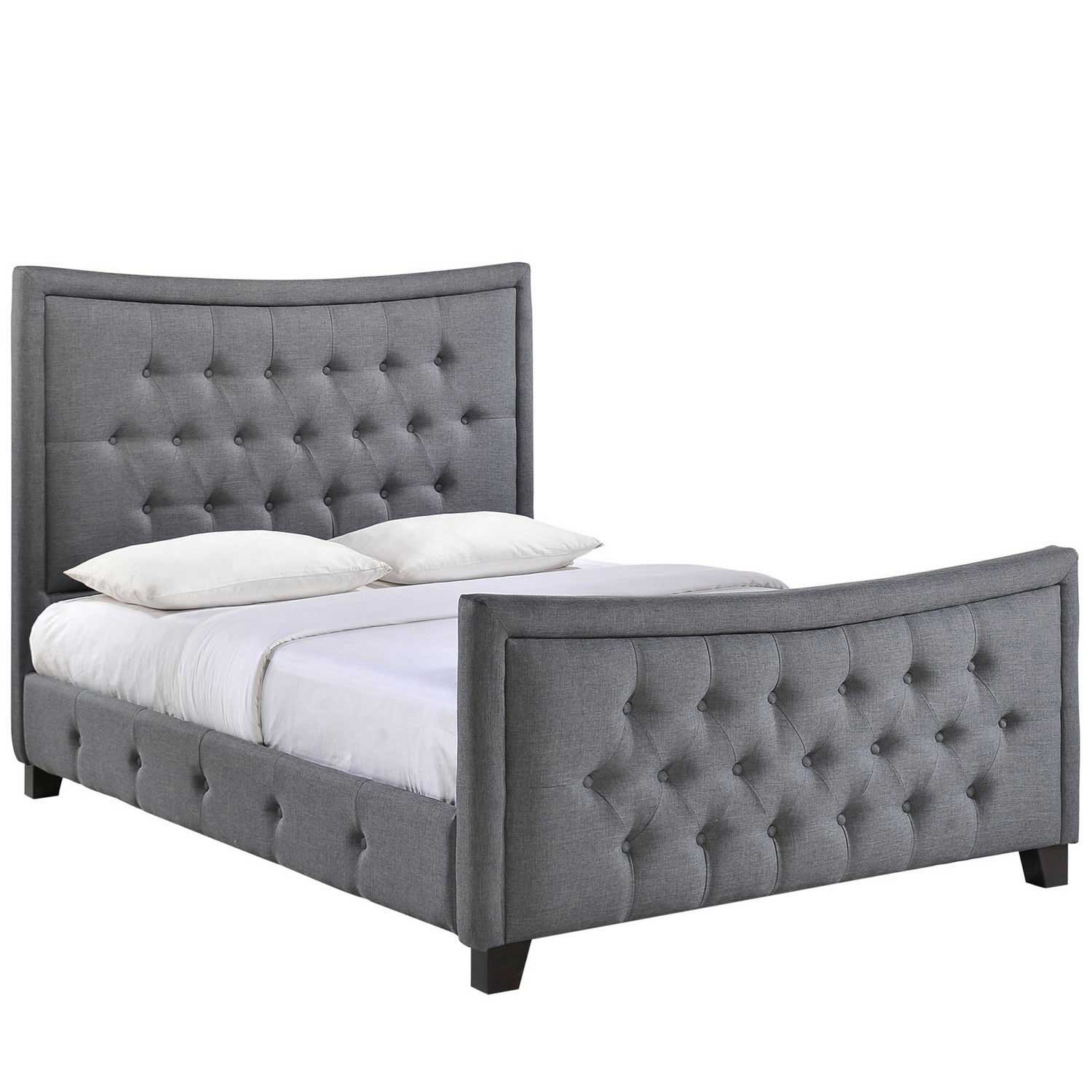 Modway Claire Queen Bed - Smoke