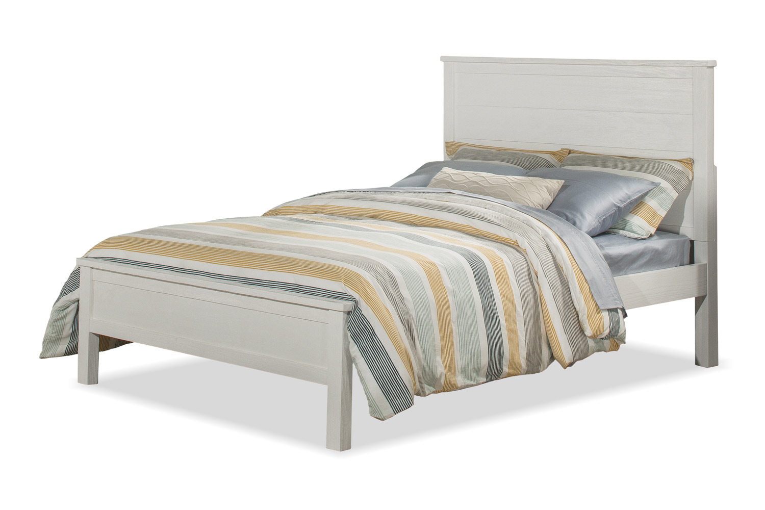 NE Kids Highlands Alex Flat Panel Bed - White