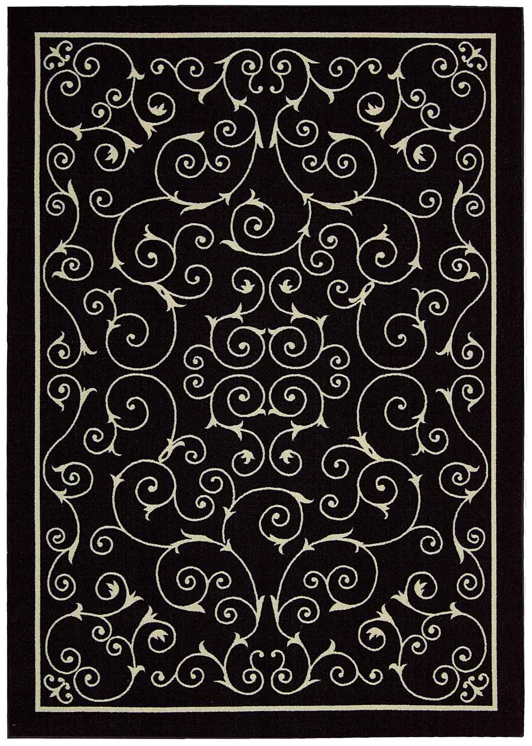 Nourison Home and Garden RS019 Black Area Rug