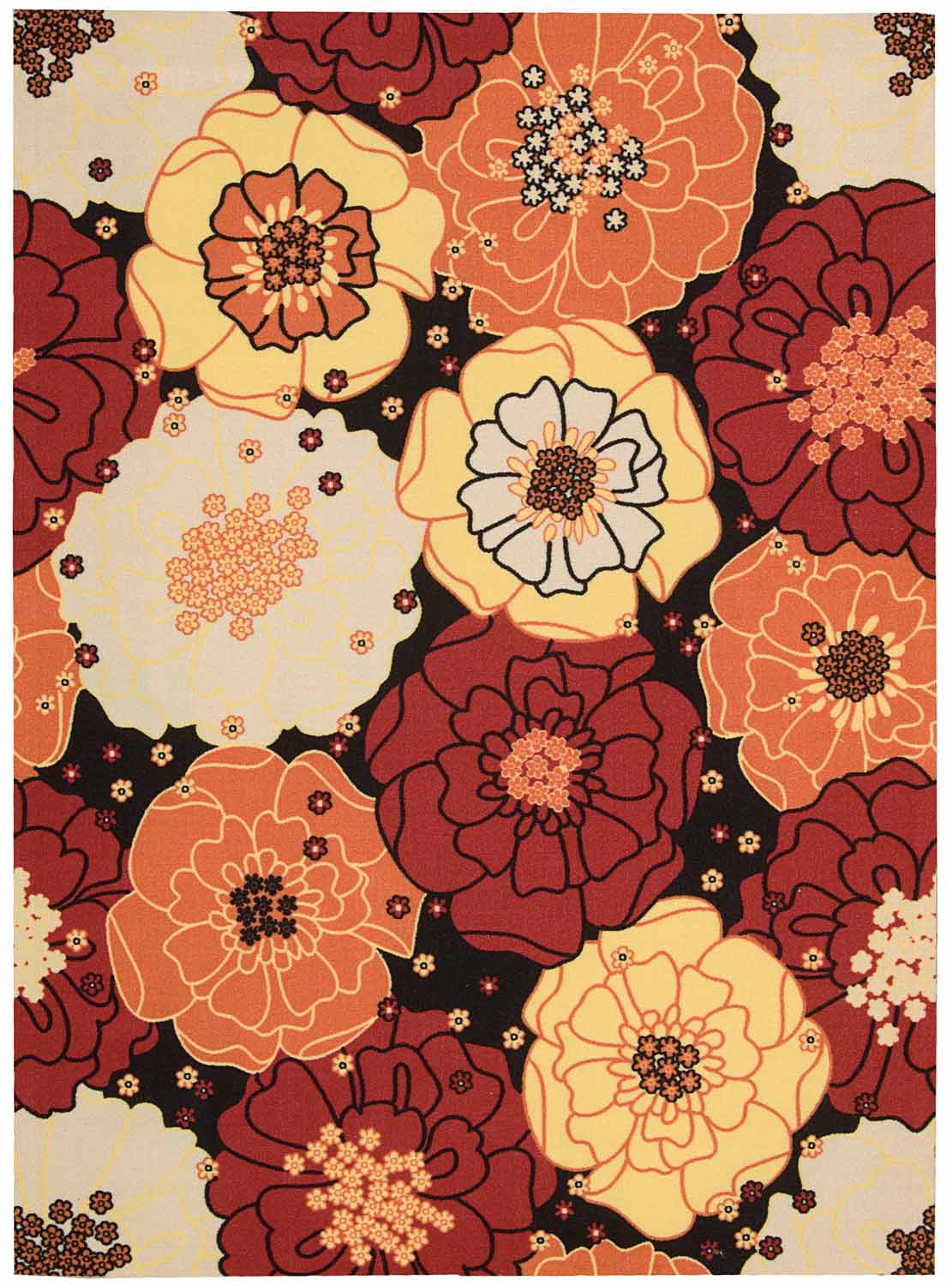 Nourison Home and Garden RS021 Black Area Rug