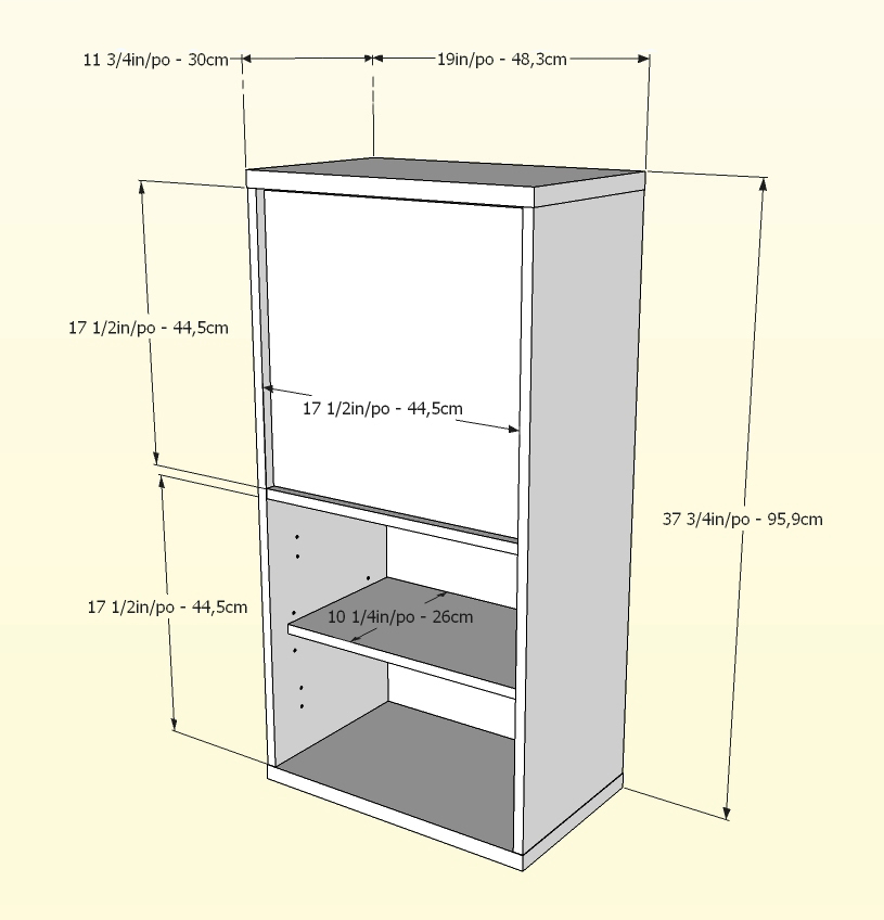 Nexera Sereni-T 38 inch 1 Door Bookcase