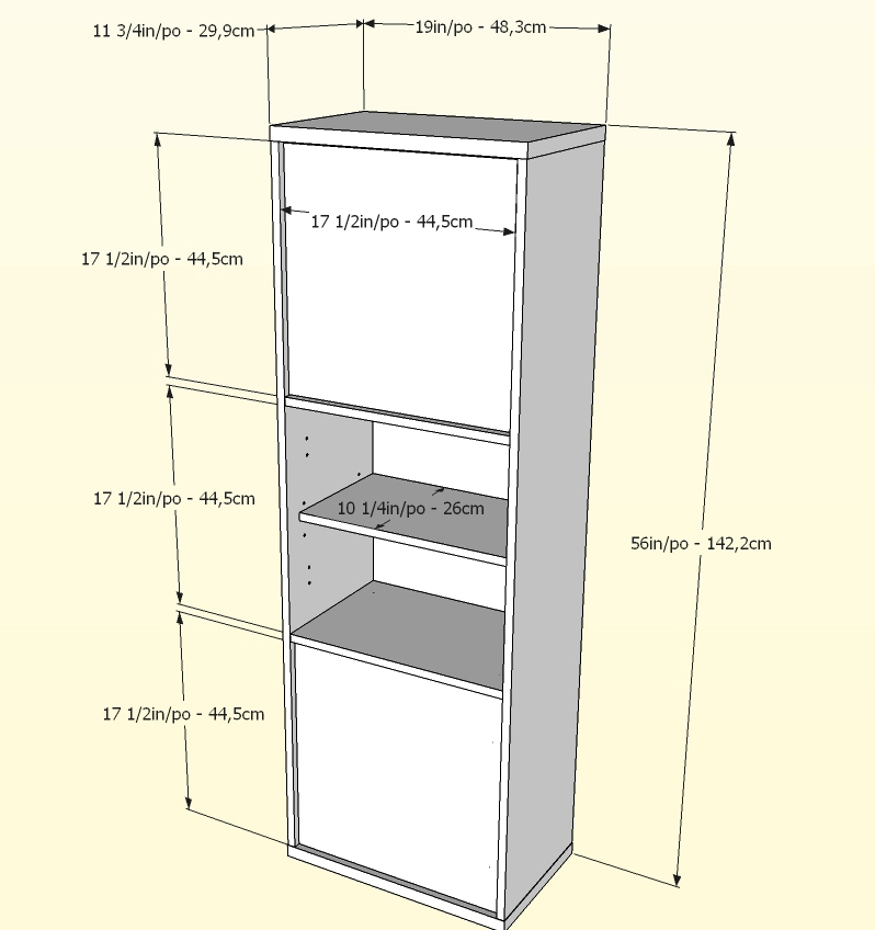 Nexera Infini-T 54 inch 2 Door Bookcase
