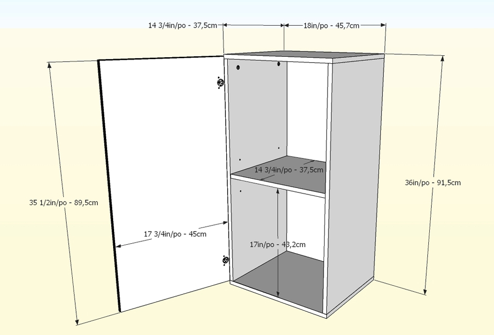 Nexera Allure 36 inch Storage Cabinet - 1 Door