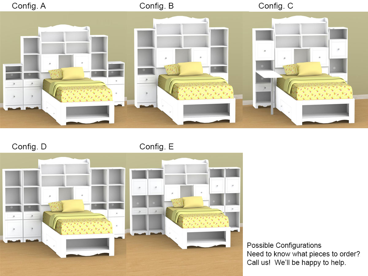 Nexera Pixel Youth Twin Tall Bookcase Storage Bed