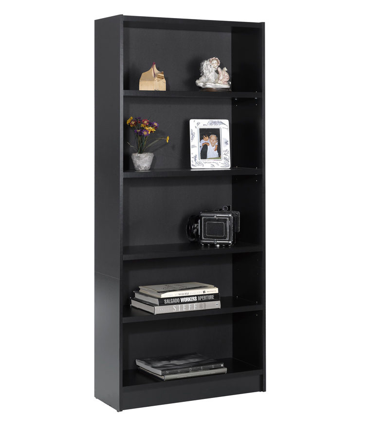 Nexera Essentials 72 Inch Tall Bookcase - Black