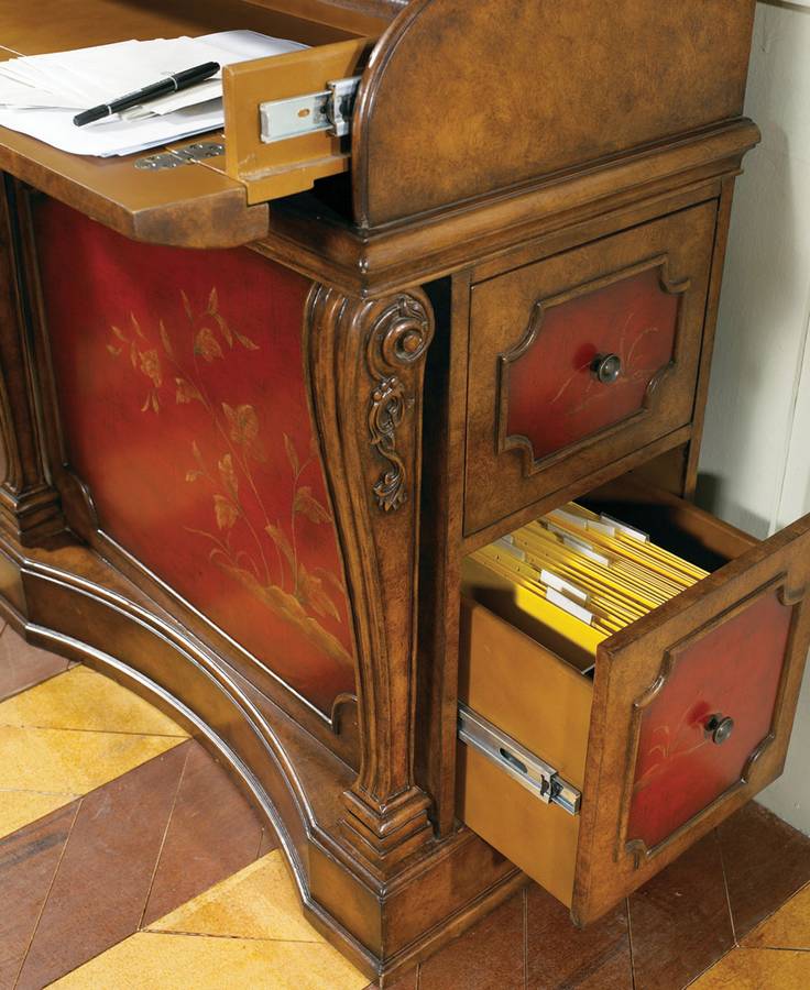 Pulaski Red Chestnut Accents Secretary