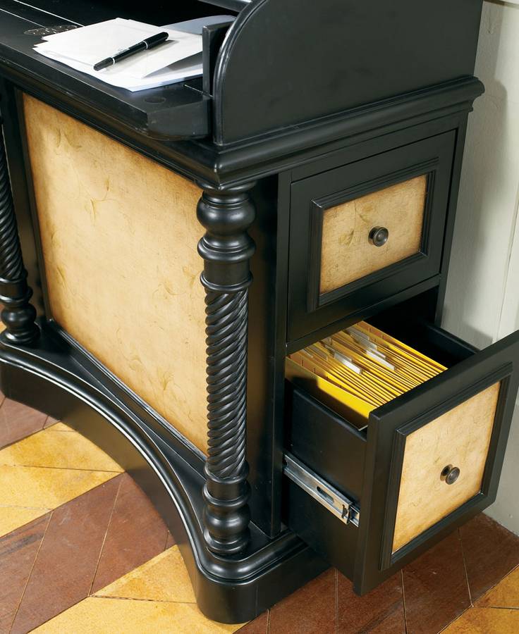 Pulaski Black Ivory Accents Secretary