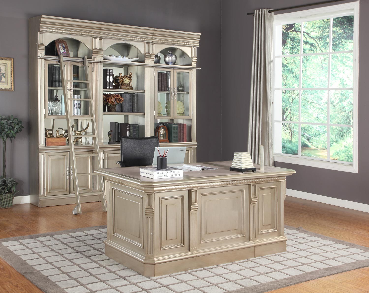 Parker House Allure Double Pedestal Executive Desk PHALL4803 at