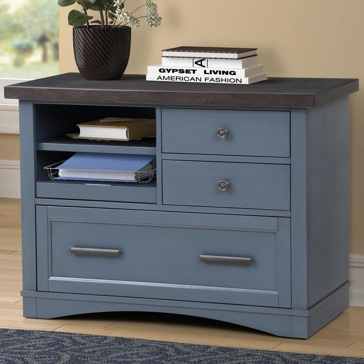 Parker House Americana Modern Functional File with Power Center - Denim