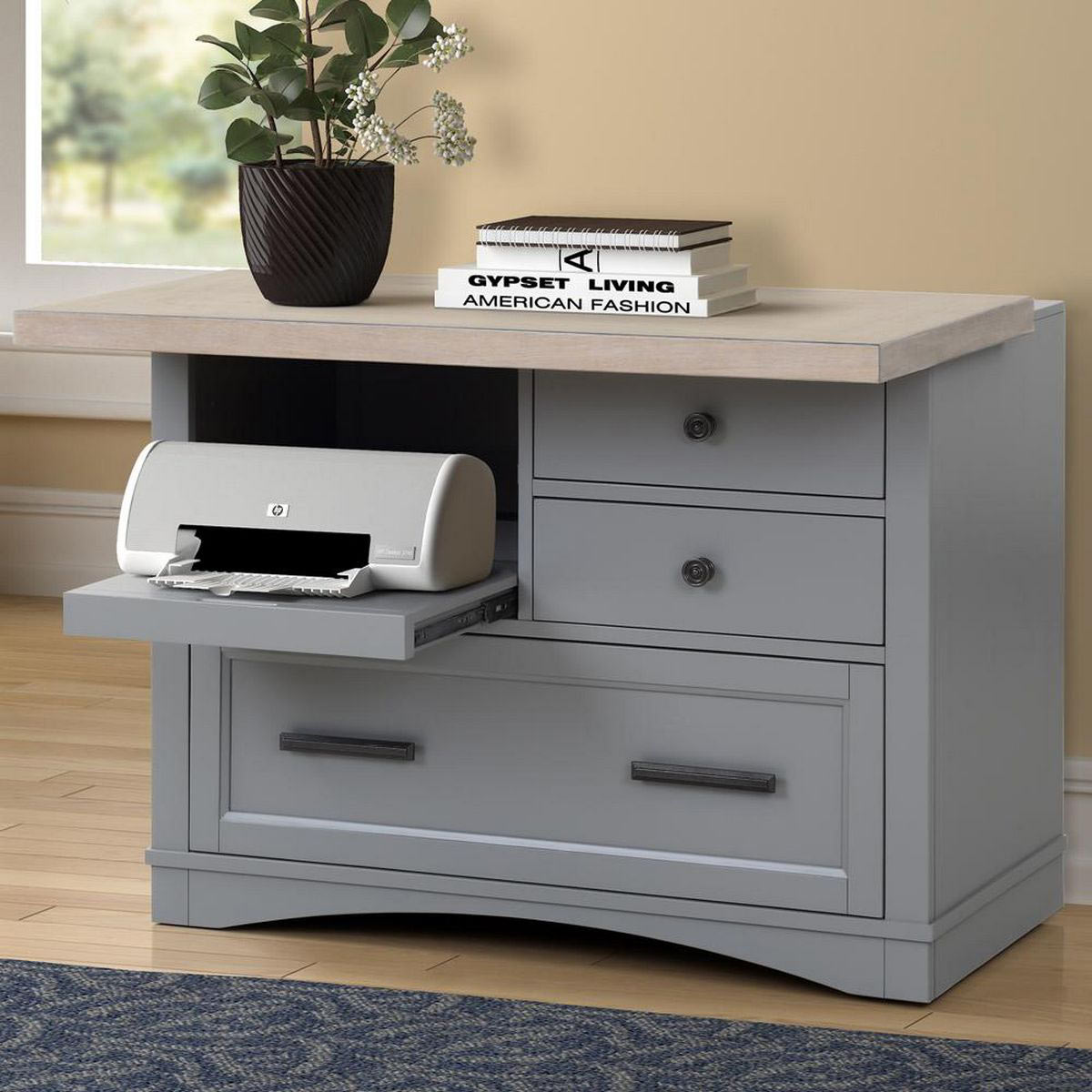 Parker House Americana Modern Functional File with Power Center - Dove