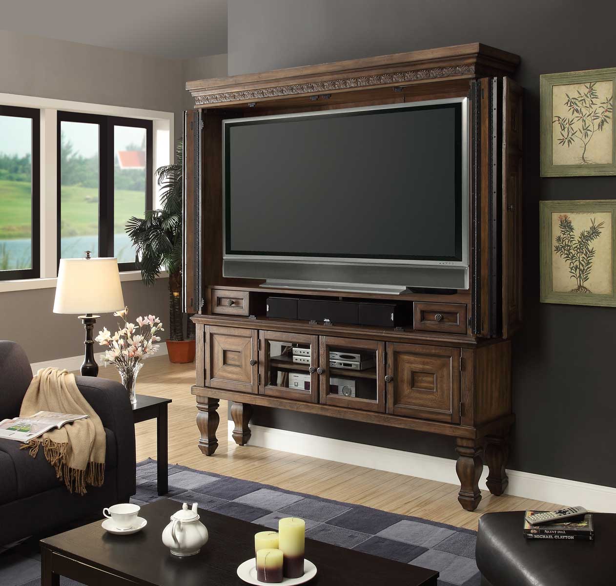 Parker House Aria 75in TV Entertainment Armoire