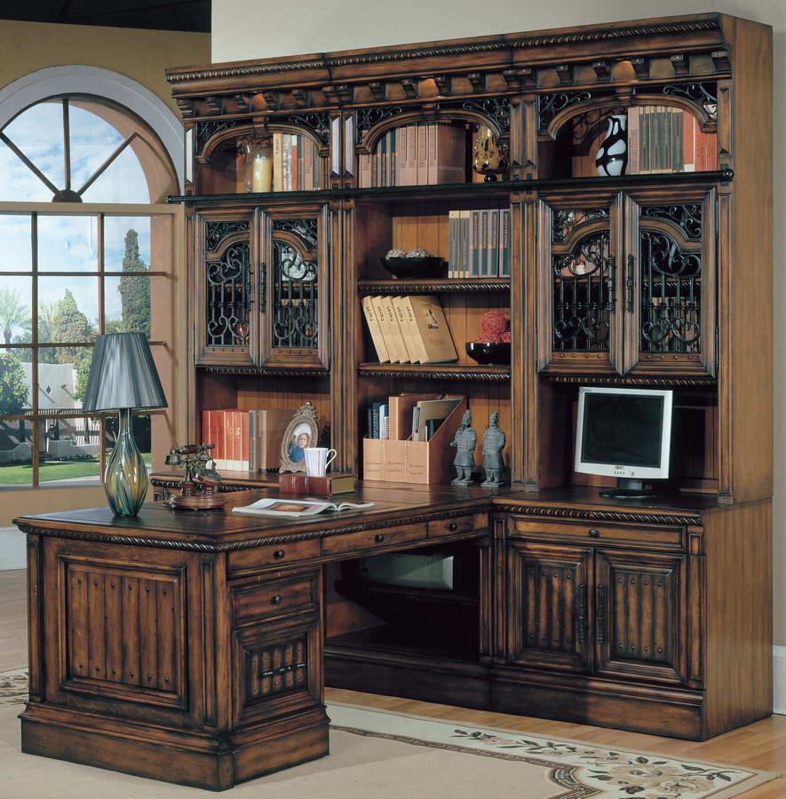 Parker House Barcelona Home Office Suite 8pc Peninsula Group with File Cabinet