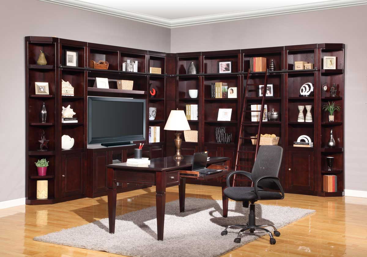 Parker House Boston Library Bookcase Wall Unit Set - A