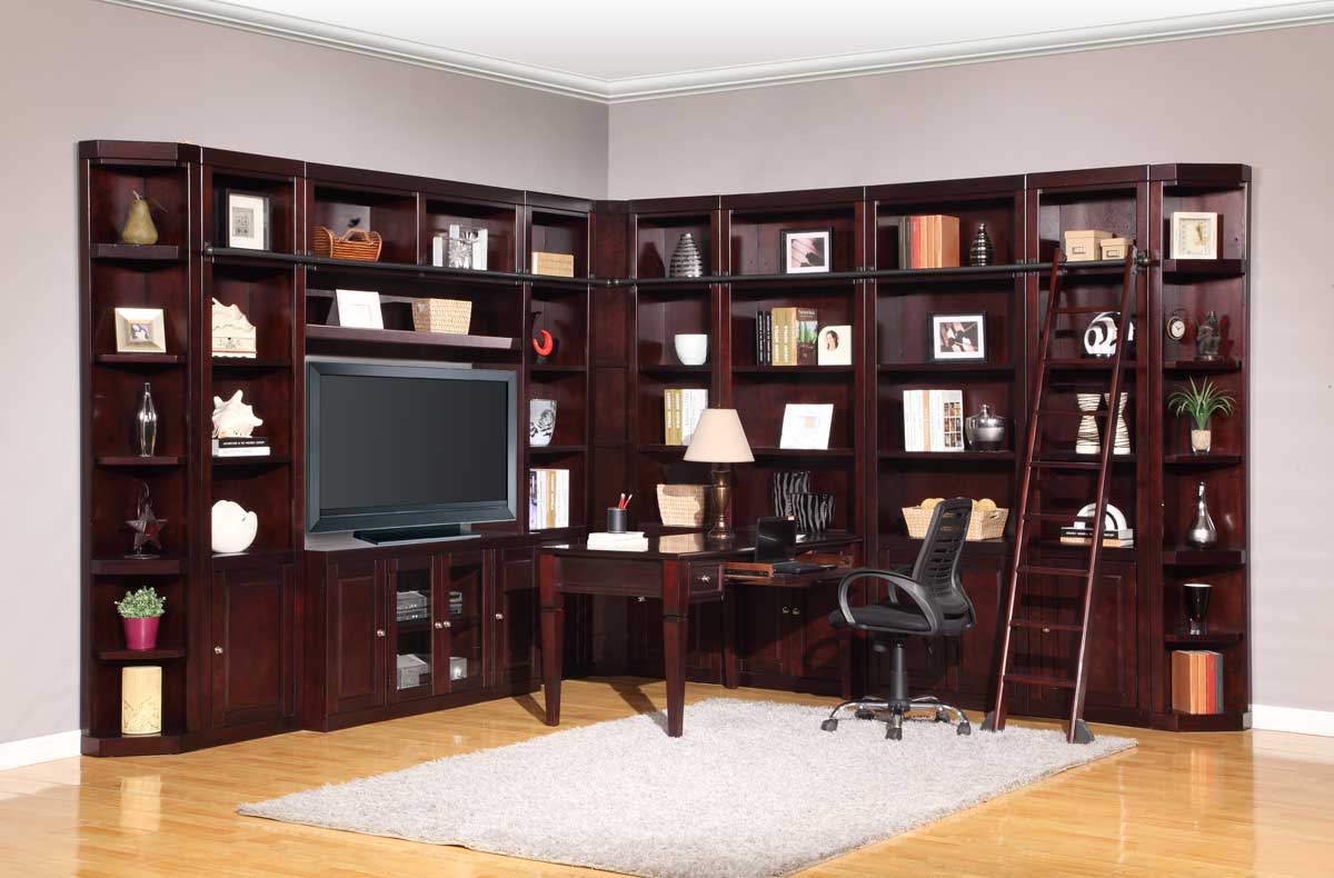 Parker House Boston Library Bookcase Wall Unit Set - A