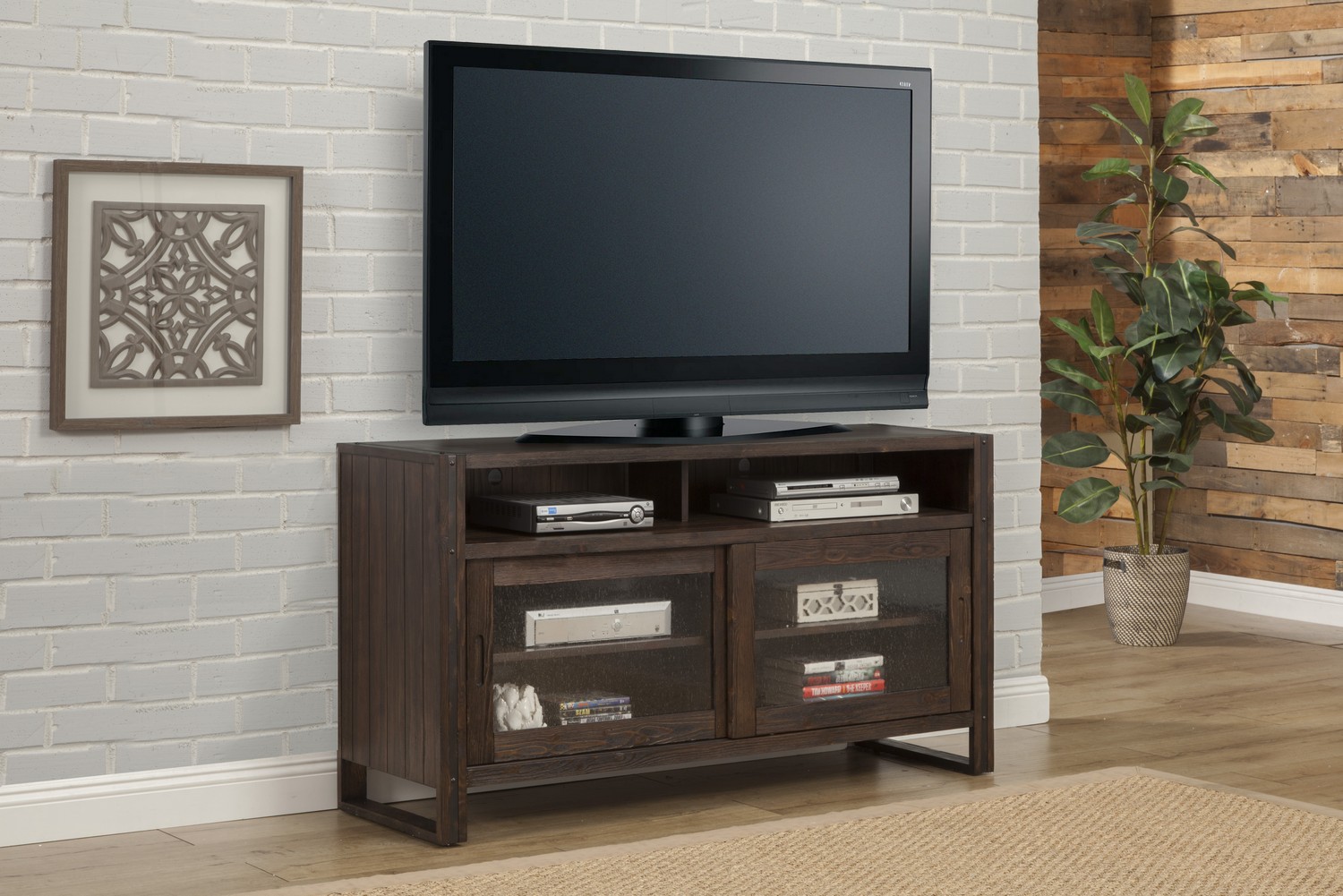 Parker House Brooklyn 60-inch TV Console - Antique Burnished Pine