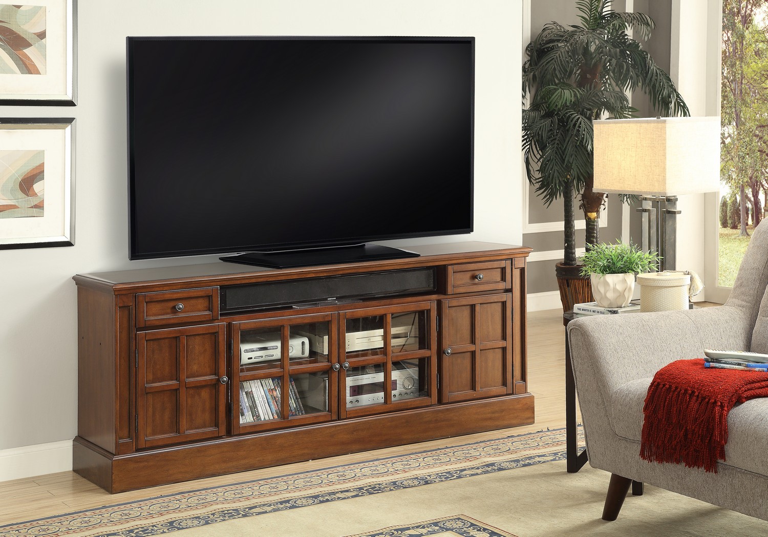 Parker House Churchill 72-inch TV Console with Power Center