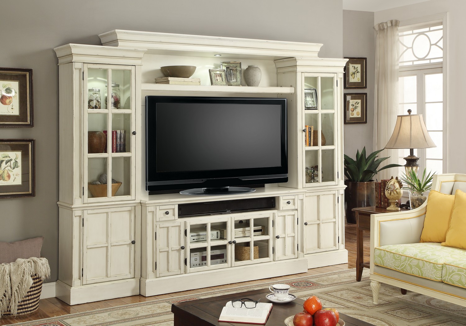 Parker House Charlotte 4pc 62-inch Entertainment Wall Parker House Charlotte 4pc 62-inch Entertainment Wall