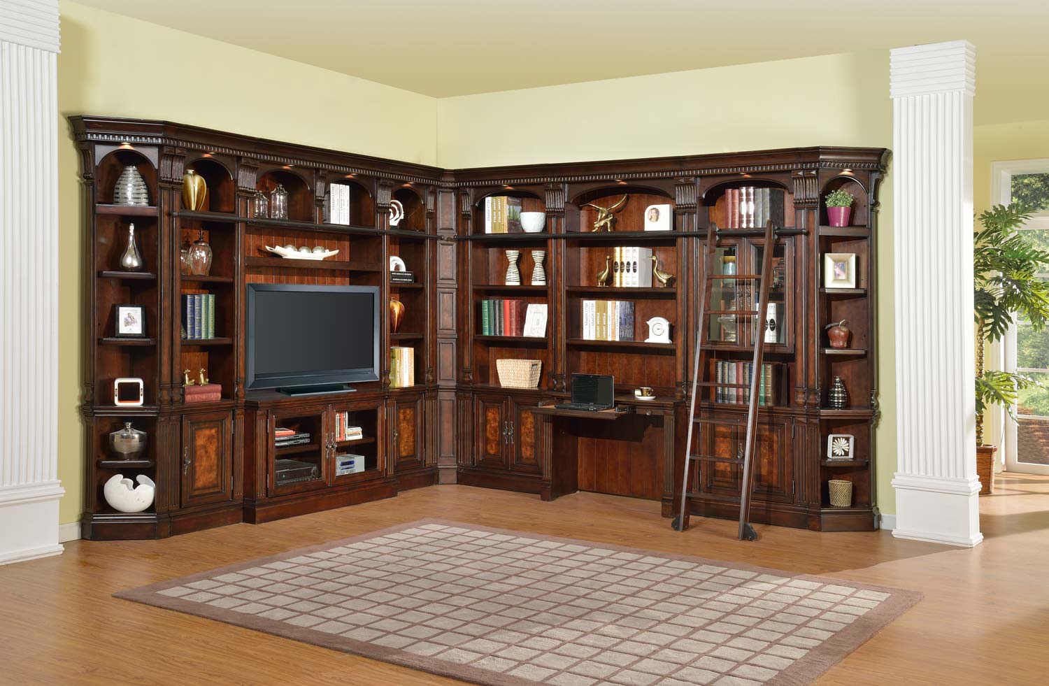 Parker House Corsica Library Bookcase Entertainment Wall Unit 50in A