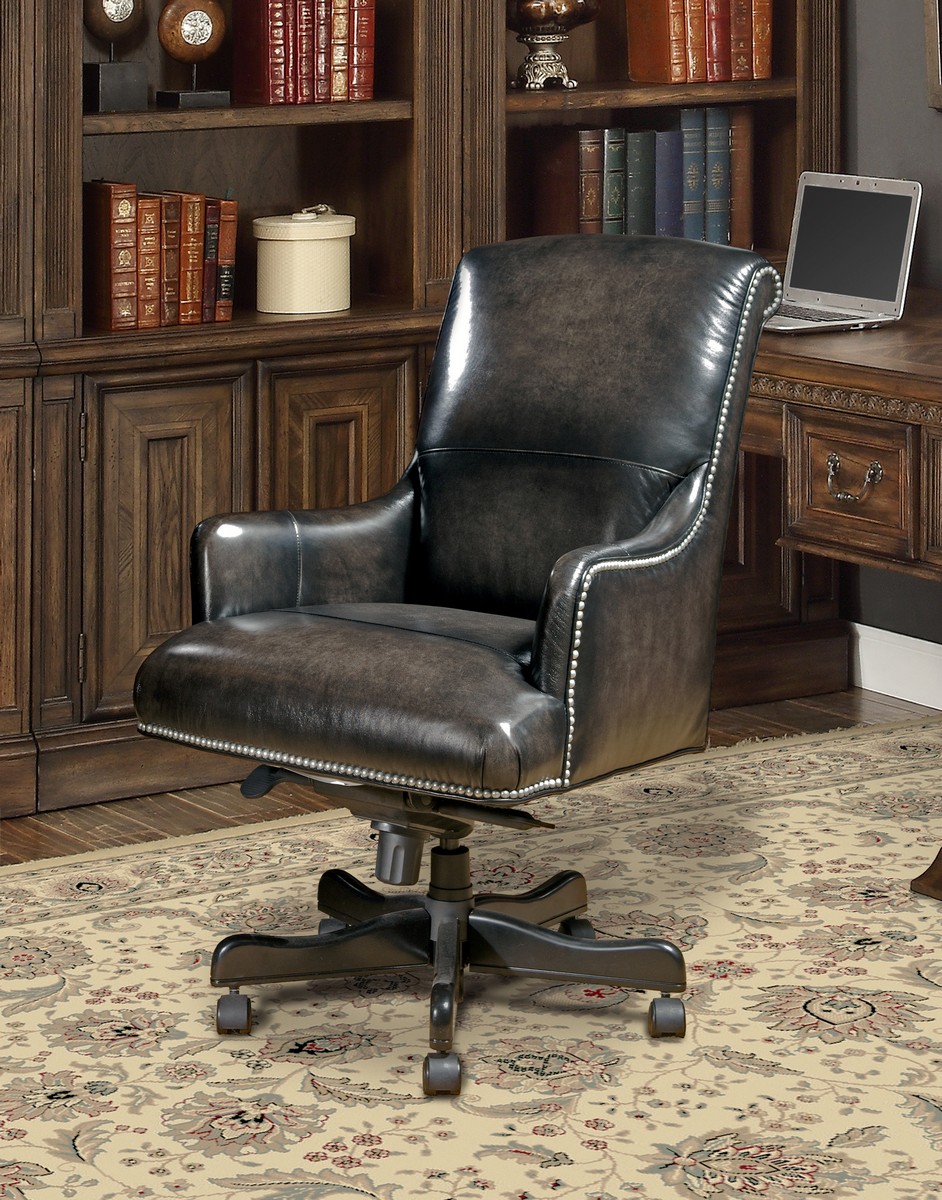 Parker House Prestige DC-106-SM Leather Desk Chair - Smoke Wipe