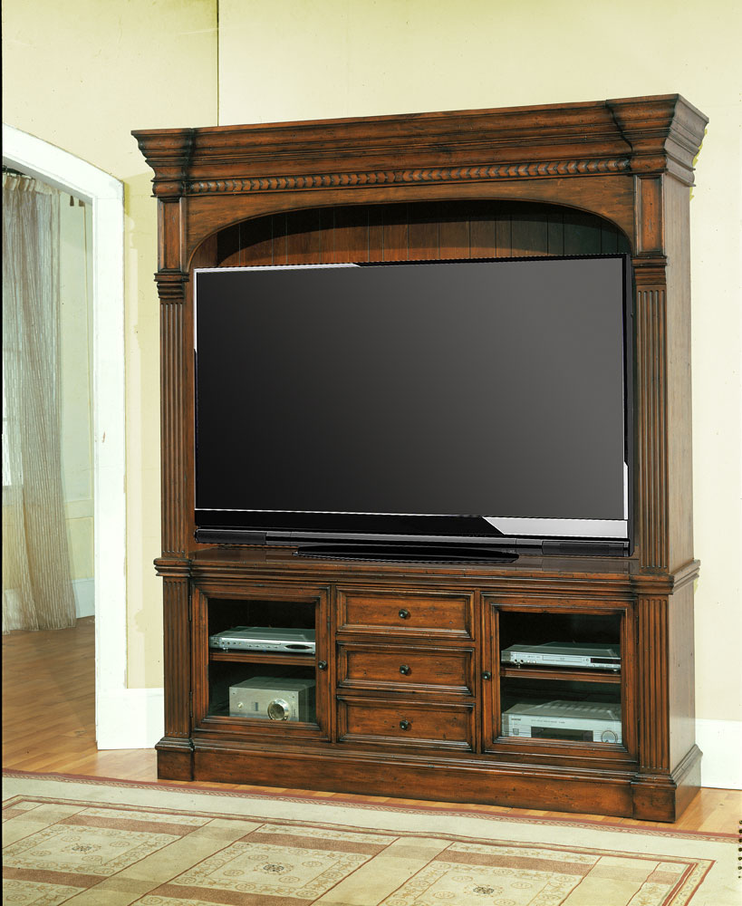 Parker House Genoa 3pc Entertainment Center with 77in TV Console