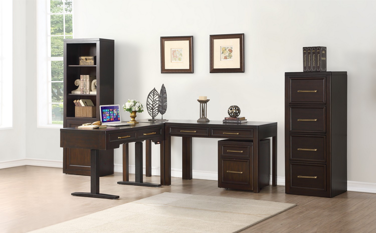 Parker House Greenwich Home Office Set 2 - Dark Walnut Parker House Greenwich Home Office Set 2 - Dark Walnut
