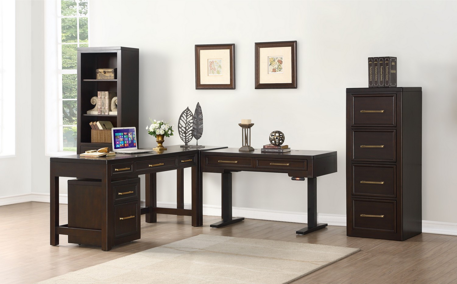 Parker House Greenwich Home Office Set 5 - Dark Walnut Parker House Greenwich Home Office Set 5 - Dark Walnut