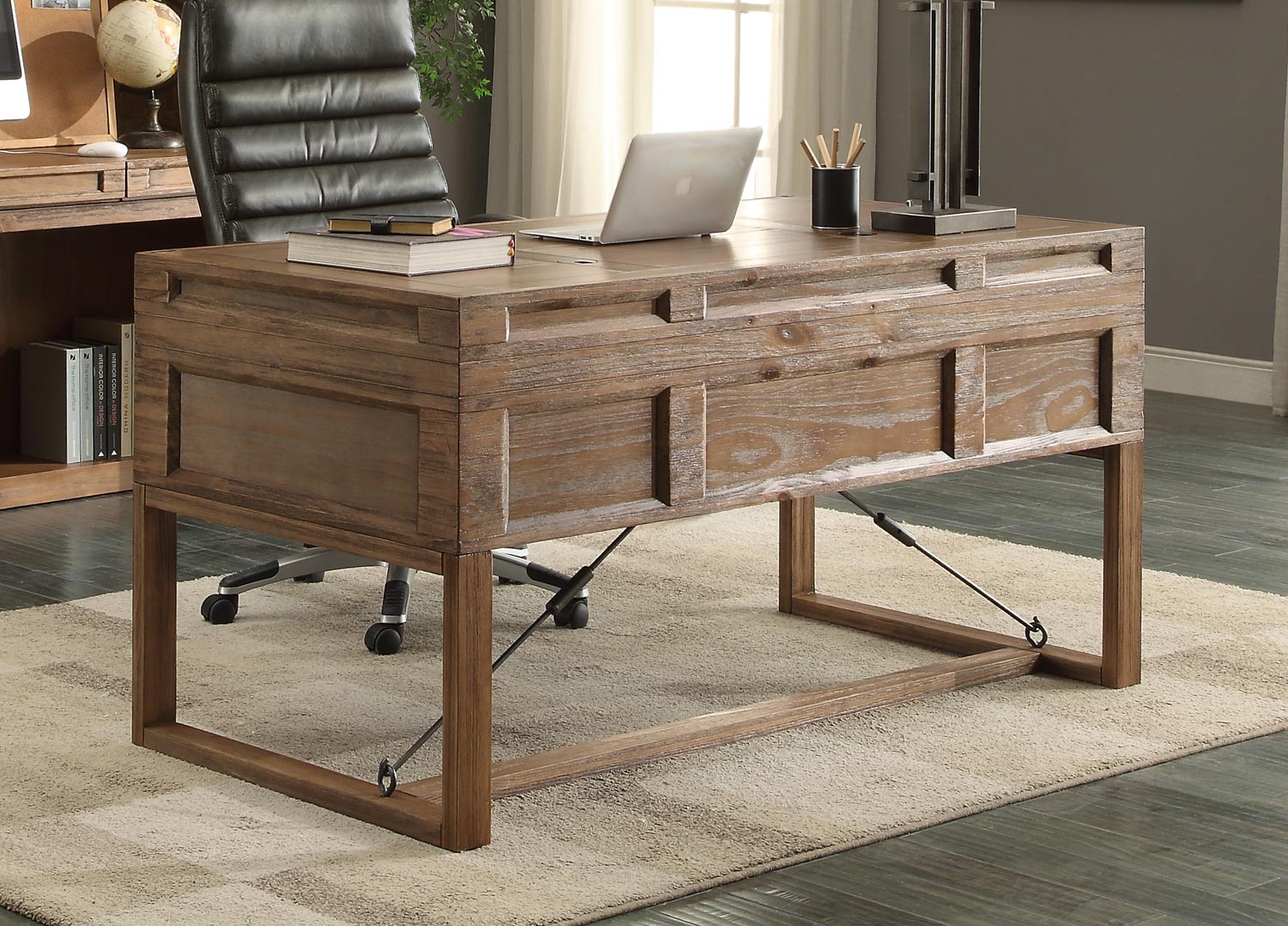 Parker House Hickory Creek 60-inch Writing Desk with Power Center