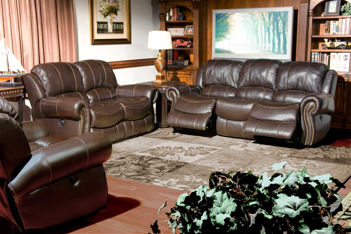 Parker House Adonis Power Reclining Sofa Set - Chocolate - Parker Living