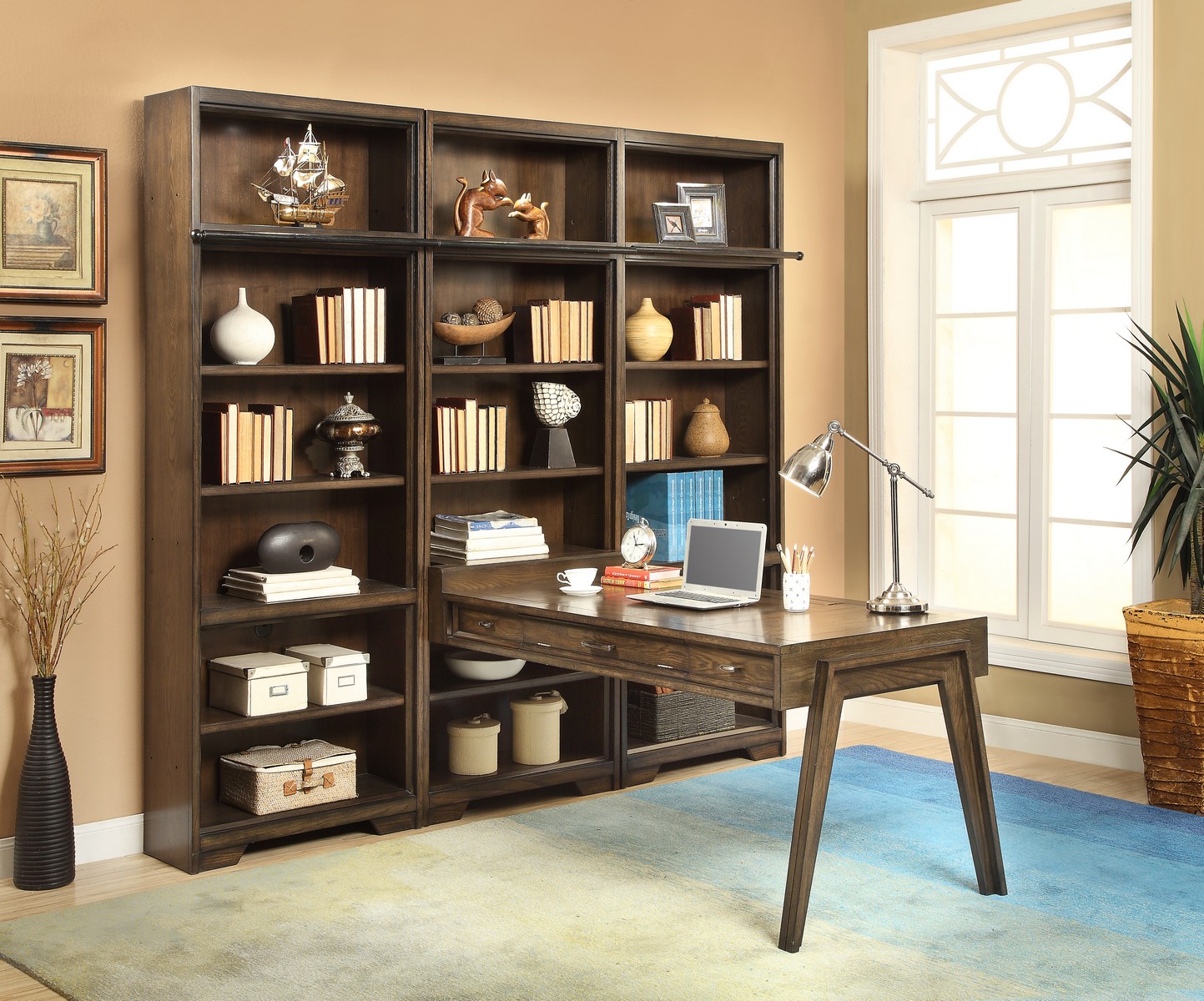 Parker House Meridien Home Office Peninsula Bookcase Wall Unit - B