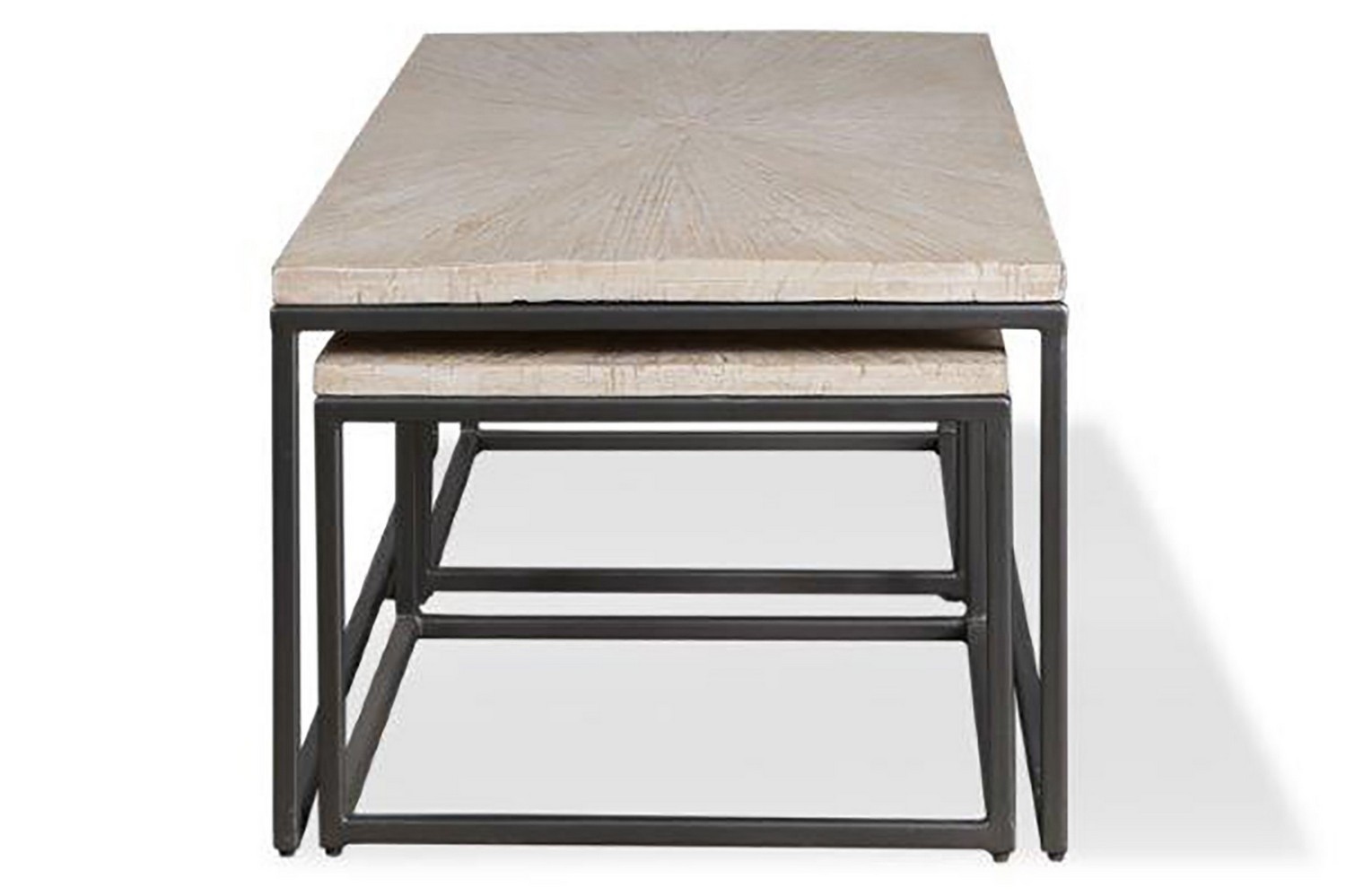 Parker House Crossings Monaco Rectangular Nesting Cocktail Table - Weathered Blanc