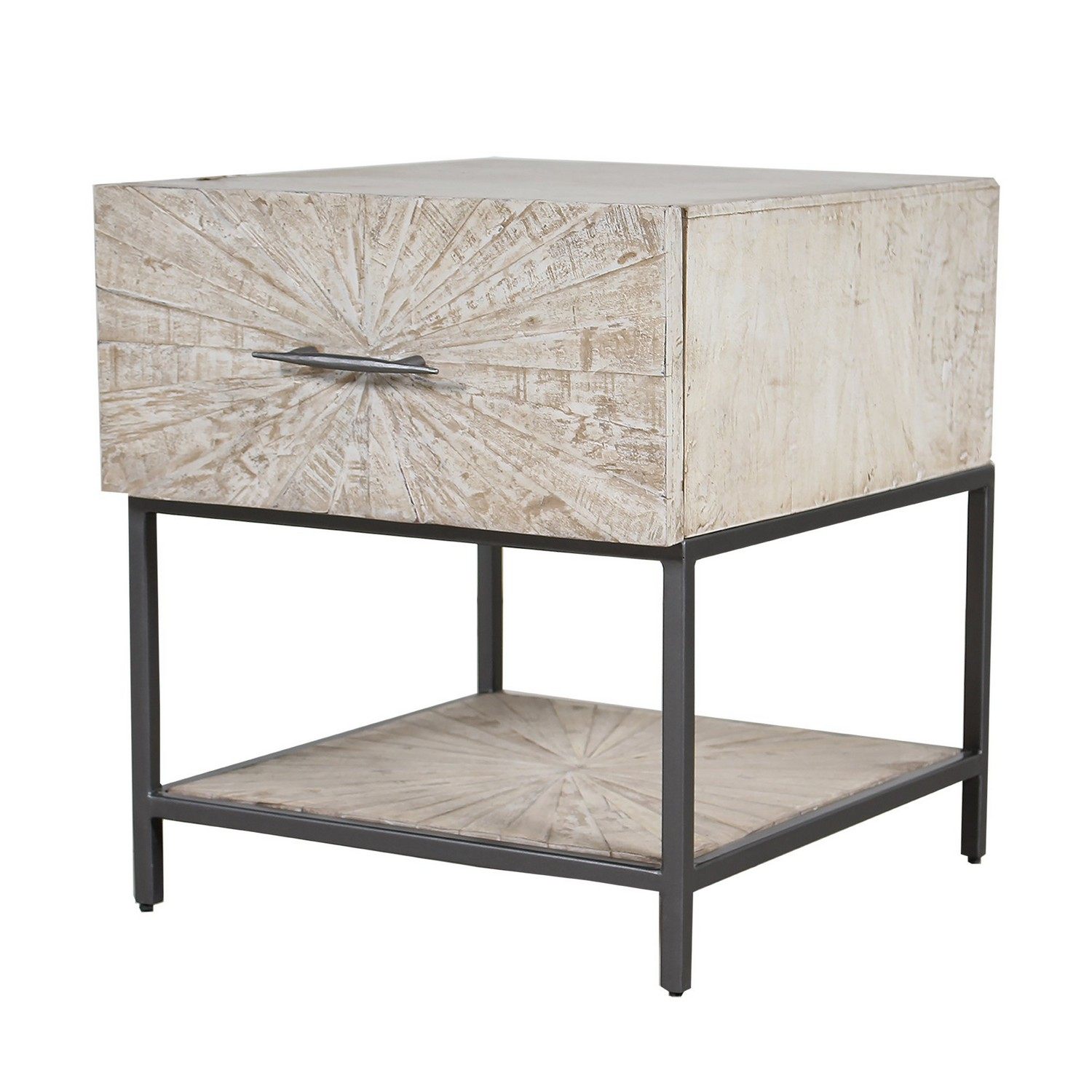 Parker House Crossings Monaco End table - Weathered Blanc