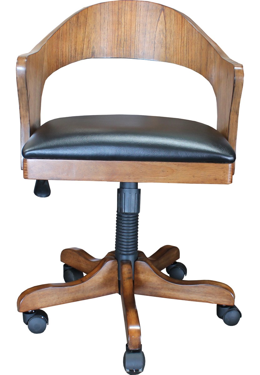 Parker House Madison Desk Chair with Fabric Seat - Wood Back