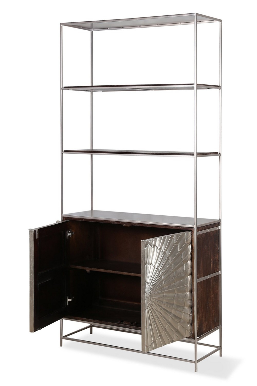Parker House Crossings Palace Bookcase - Sliver Clad