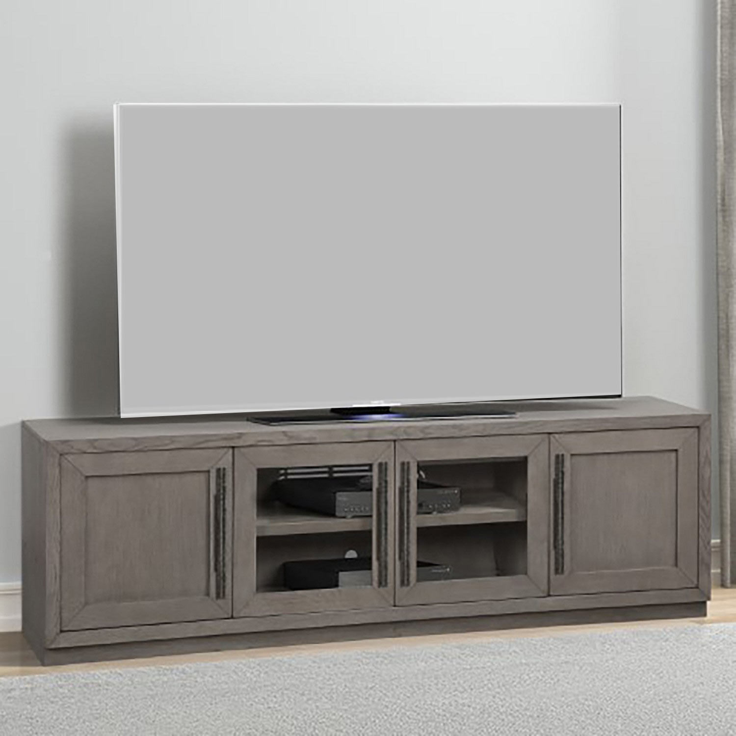 Parker House Pure Modern 76 Inch Door TV Console - Moonstone
