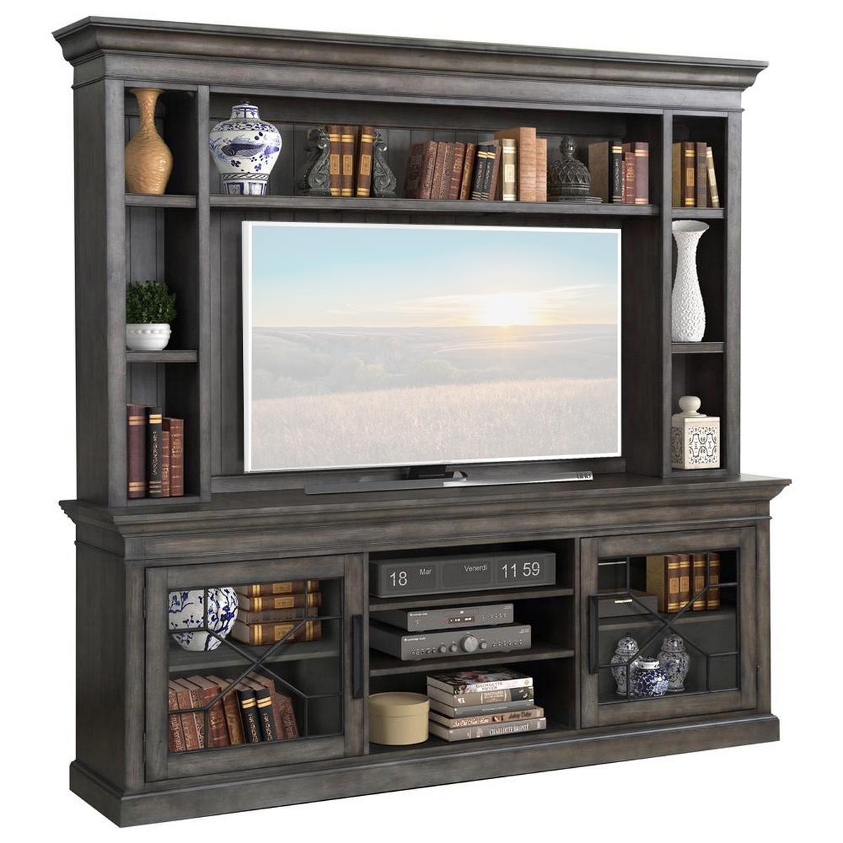 Parker House Sundance 92 Inch Console with Hutch and Back Panel - Smokey Grey