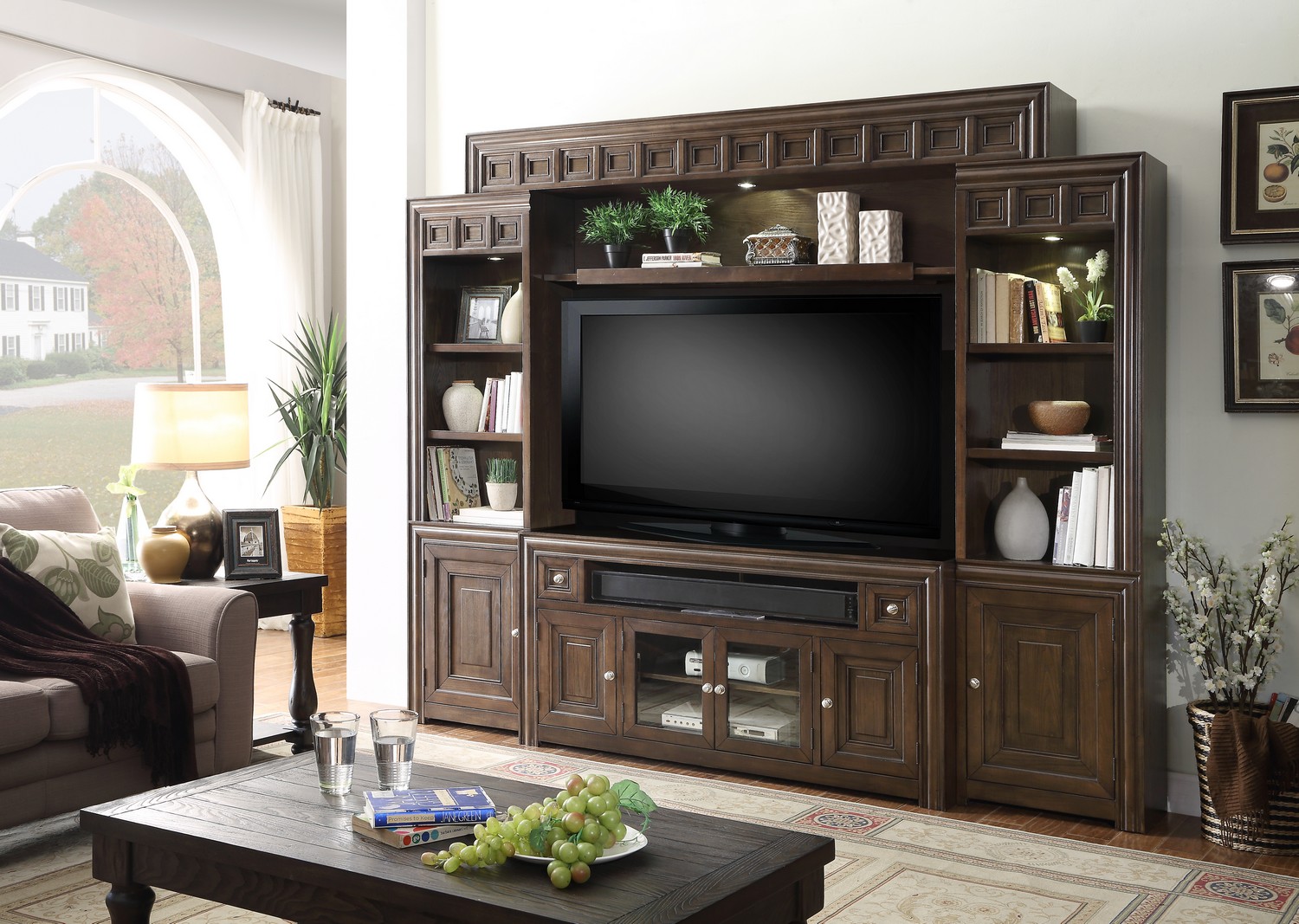 Parker House Tempo 62in Console Entertainment TV Wall Unit