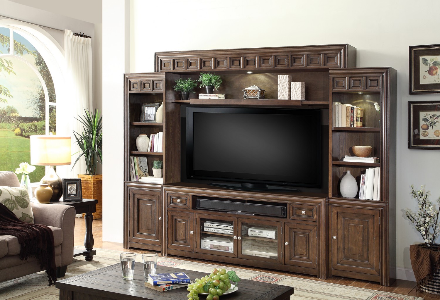 Parker House Tempo 72in Console Entertainment TV Wall Unit