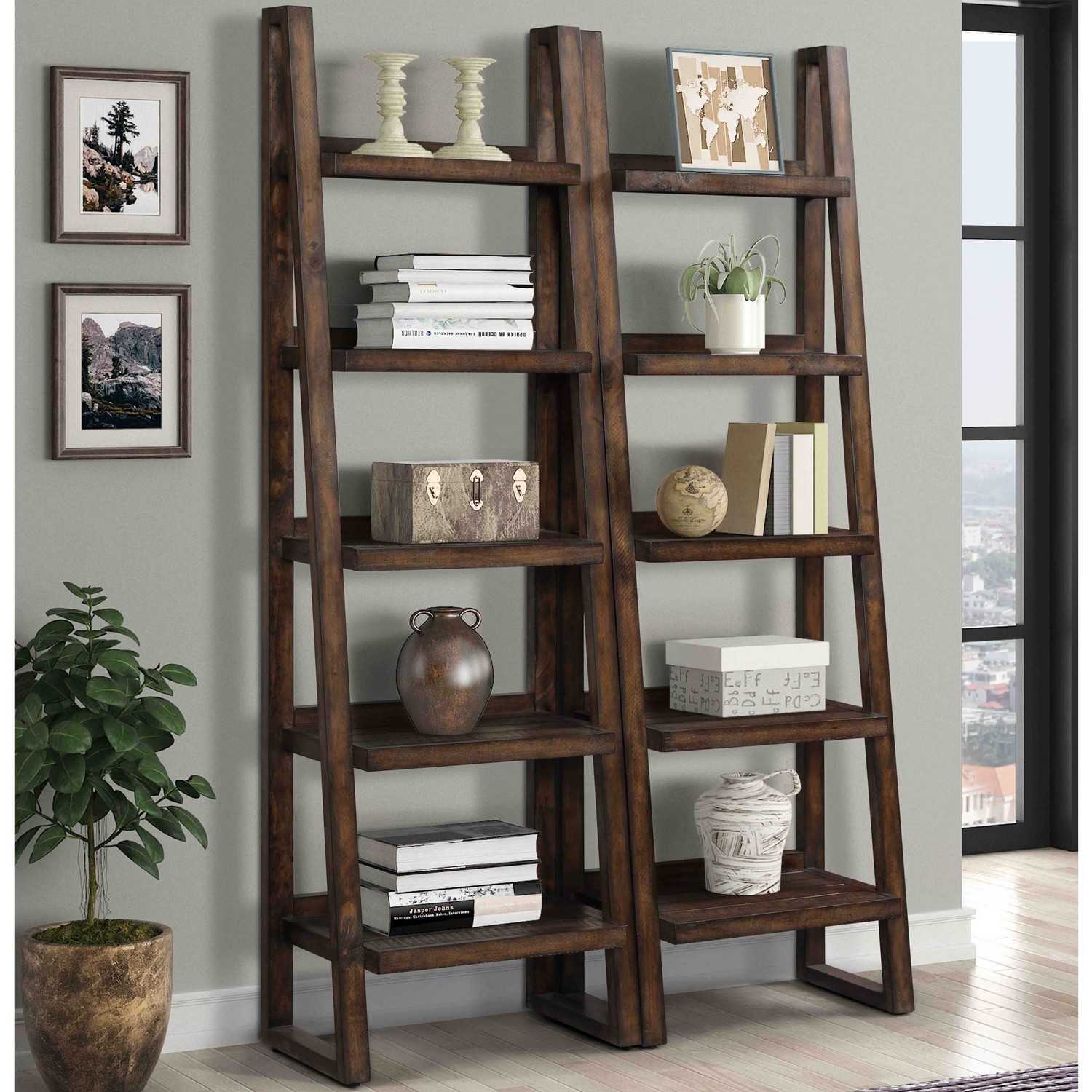 Parker House Tempe Pair of Etagere Bookcases - Tobacco