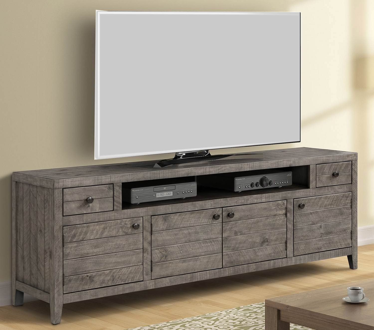 Parker House Tempe 84 Inch TV Console - Grey Stone