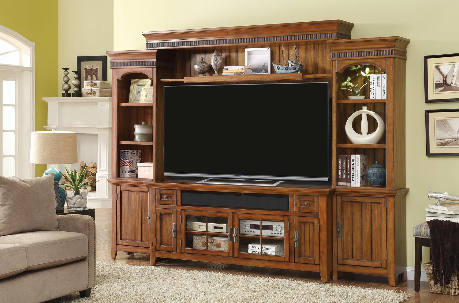Parker House Terrace 72-inch Console Ent. Wall