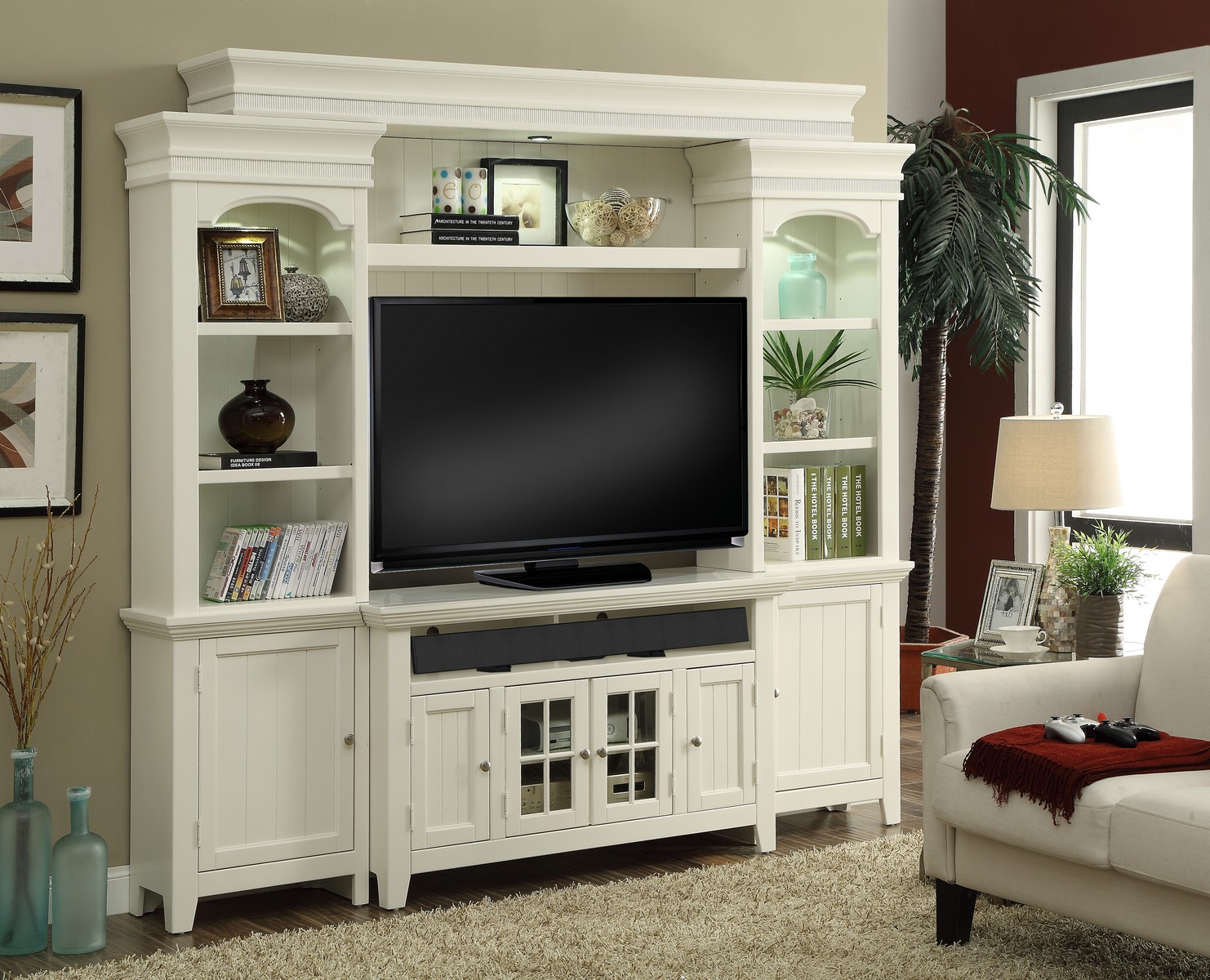 Parker House Tidewater 50in Console Entertainment TV Wall Unit