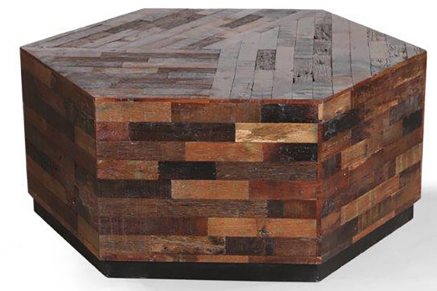 Parker House Crossings The Underground Hexagonal Cocktail Table - Reclaimed Rustic Brown