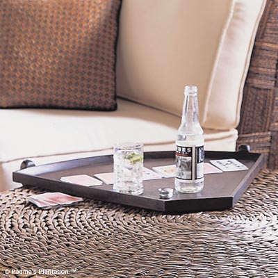 Padma's Plantation Hotel California Solid Wood Tray