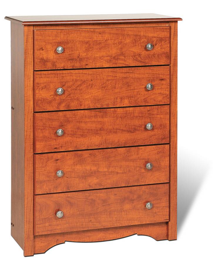 Prepac Cherry Monterey 5 Drawer Chest Prepac Cherry Monterey 5 Drawer Chest