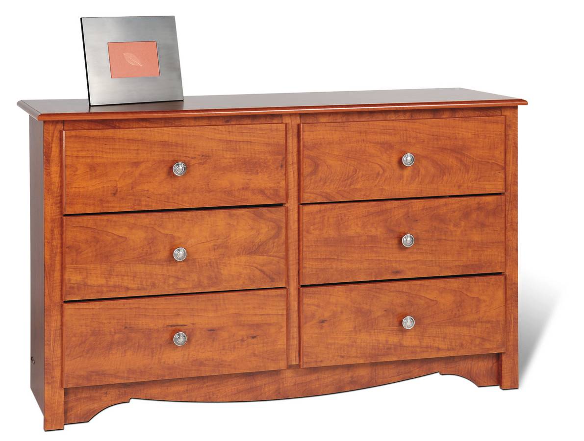 Prepac Cherry Monterey Condo Sized 6 Drawer Dresser Prepac Cherry Monterey Condo Sized 6 Drawer Dresser