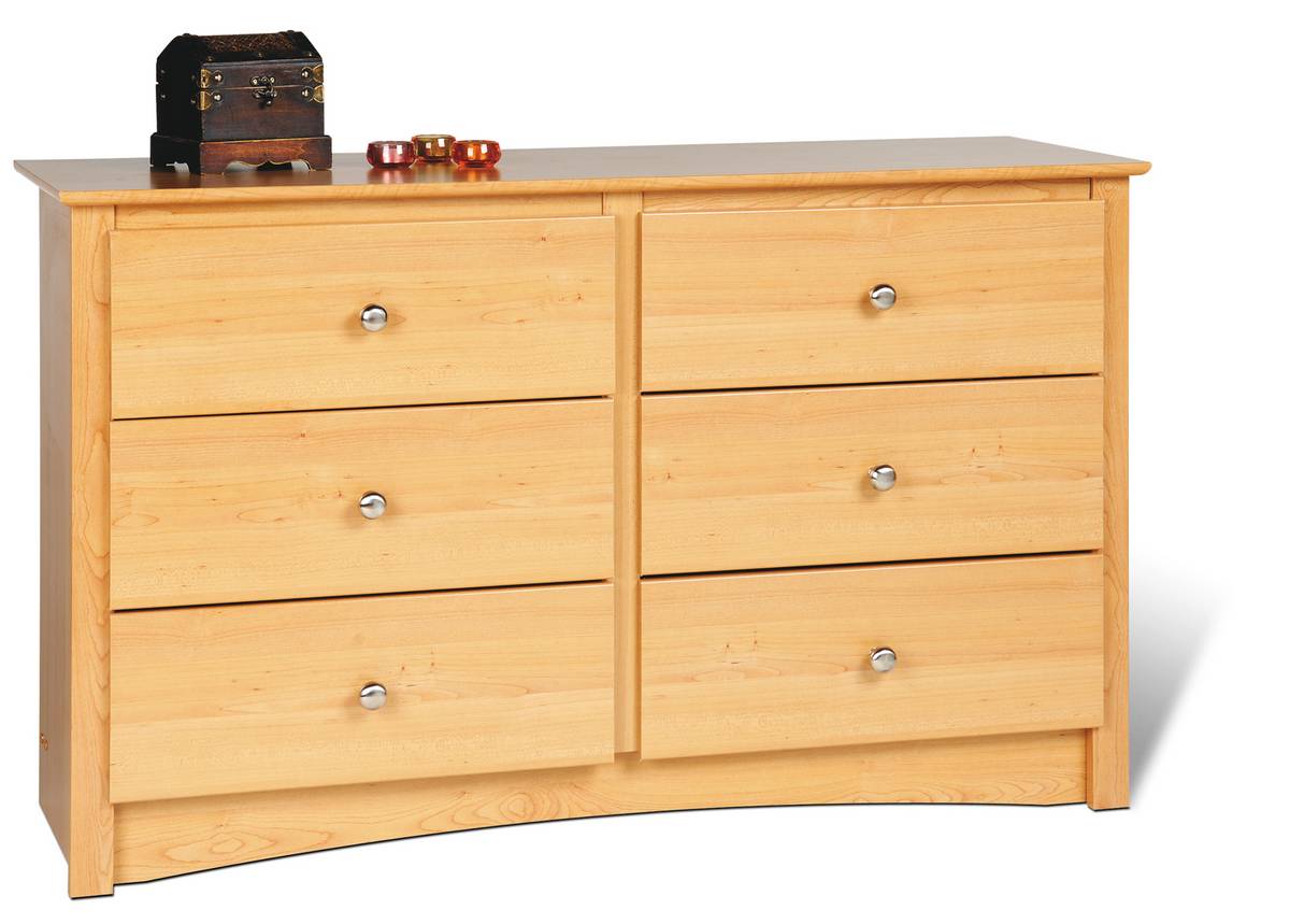 Prepac Maple Sonoma Condo Sized 6 Drawer Dresser Prepac Maple Sonoma Condo Sized 6 Drawer Dresser