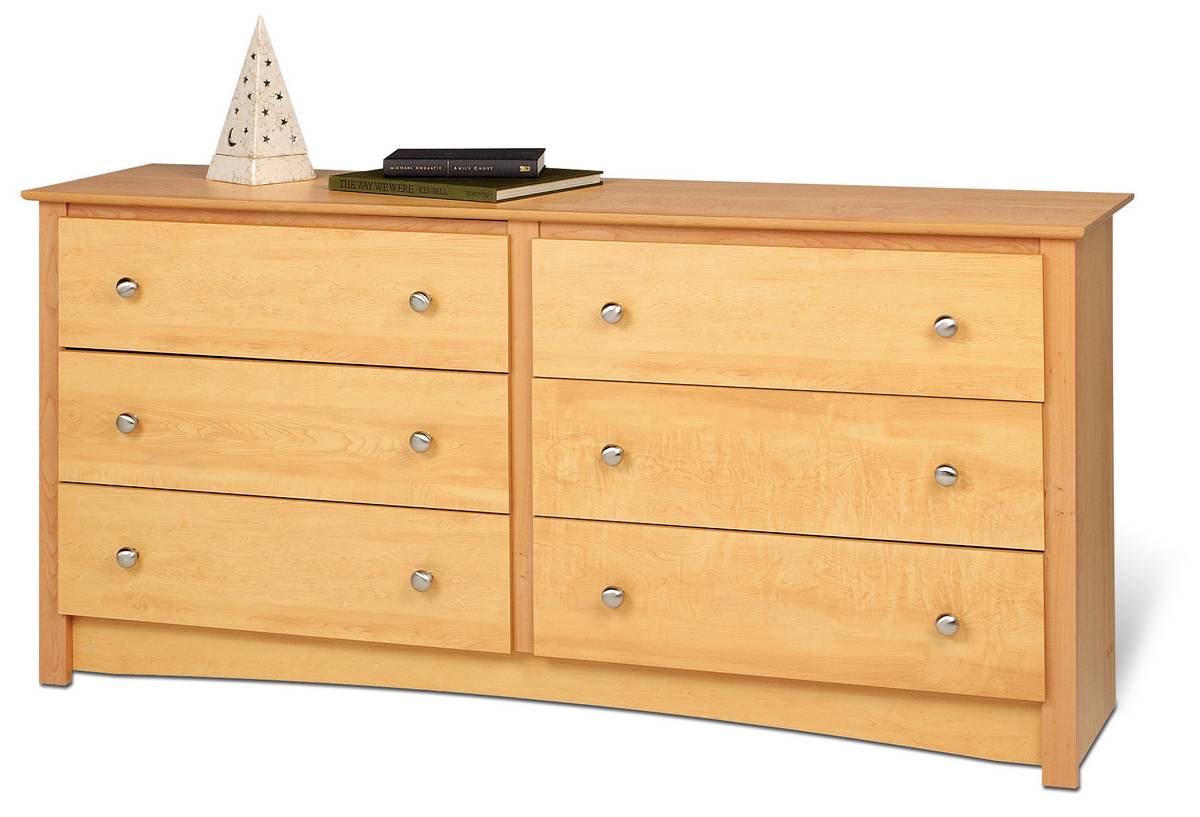 Prepac Maple Sonoma 6 Drawer Dresser Prepac Maple Sonoma 6 Drawer Dresser