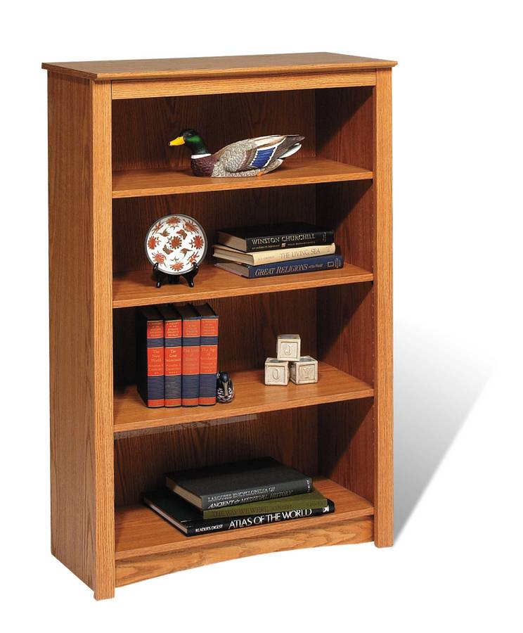 Prepac Oak Sonoma 4-shelf Bookcase - Oak