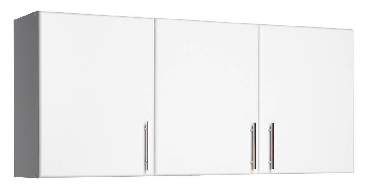Prepac White Elite 54in Wall Cabinet with 3 Doors