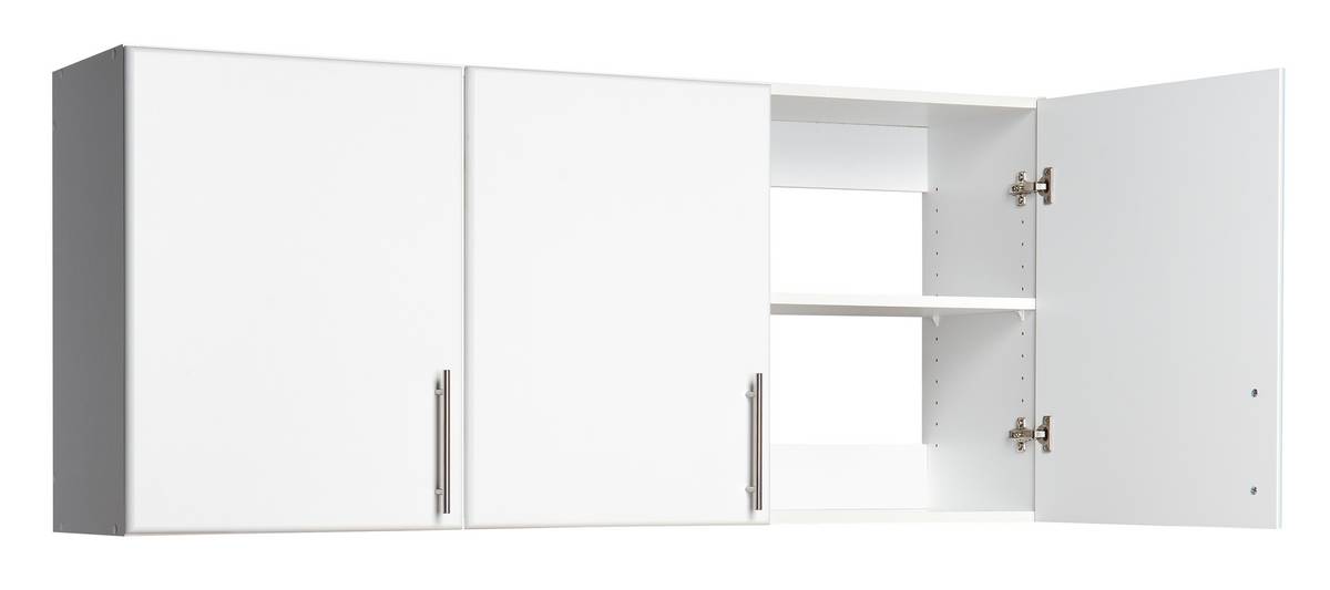 Prepac White Elite 54in Wall Cabinet with 3 Doors